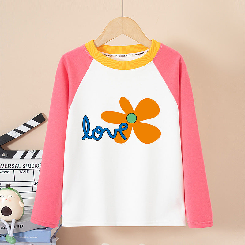 new kids' printed long-sleeve t-shirt/sweatshirt - unisex baby & toddler spring/autumn crewneck base layer
