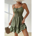 listing: new  women's original elegant spaghetti strap solid color dress