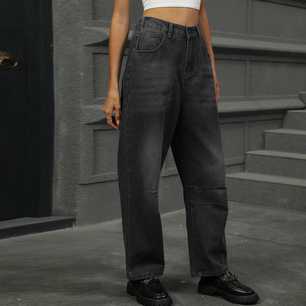Wishfashion cross-border export women's clothing  independent station new washed loose harem jeans nine-point pants