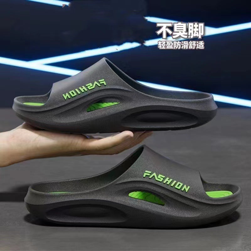 New men's athletic slippers: summer fashion, couple's thick-soled indoor/outdoor trendy slides - super comfortable, beach-ready sandals