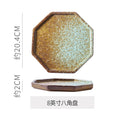 8inch octagonal plate-makino yellow