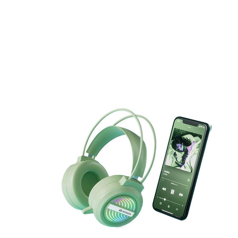 Headphones bluetooth wireless 2.4g e-sports gaming noise reduction headset usb luminous computer mobile phone tablet