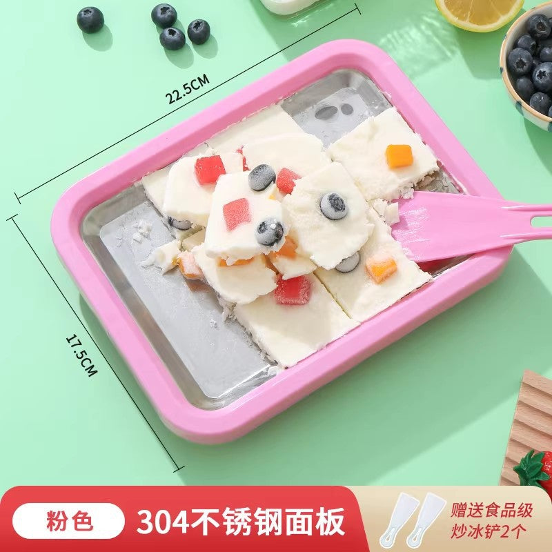 Fried yogurt machine for home small kids mini homemade diy plug-free summer ice cream machine ice tray fried ice machine