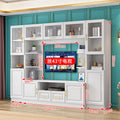 Solid wood tv stand - high capacity, large storage, stylish design - integrated living room light luxury background wall tv cabinet