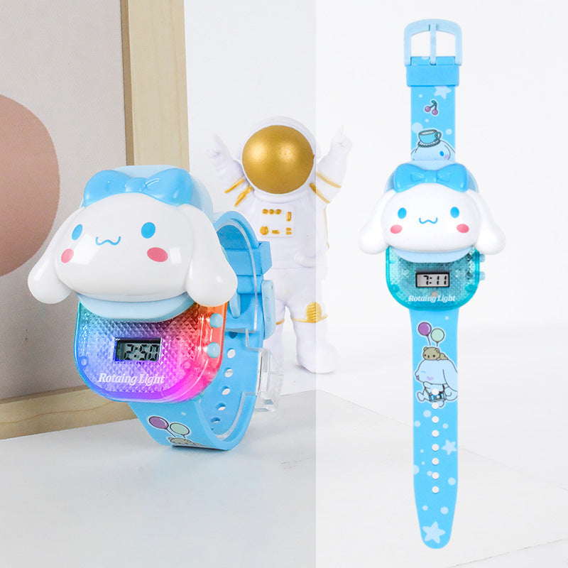 Kids' sliding cover cartoon music electronic watch - toy watch for boys and girls - kuromi style gift