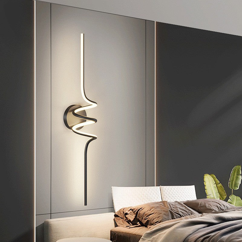 Creative stylish shape scandinavian wall lamp bedroom bedside living room background wall lamp casual modern aisle staircase lamp