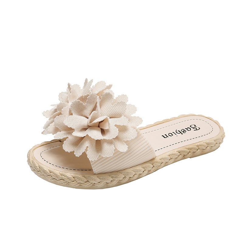 Bow-tie slippers for women, fashionable and versatile, popular one-line flat bottom 2024 summernew arrival cool slippers ins trend