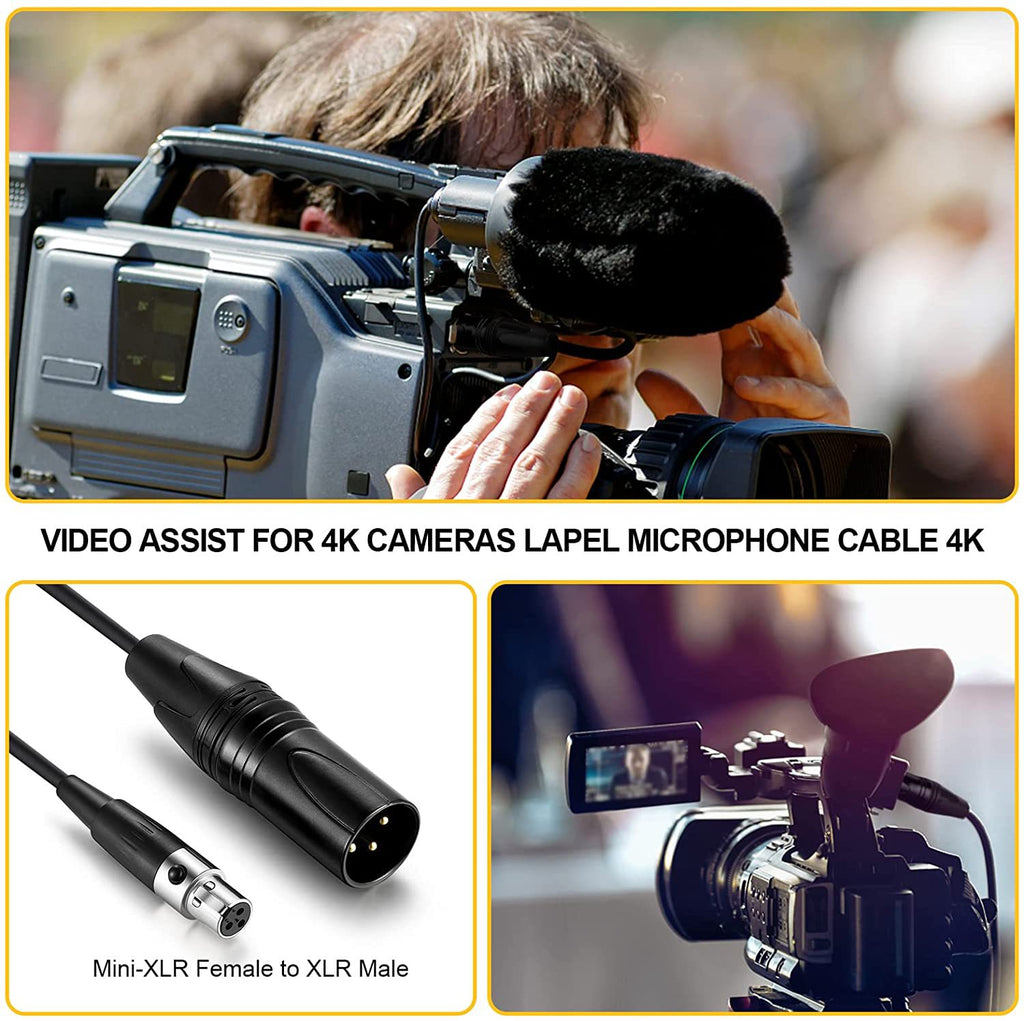 Manufacturer Mini XLR Female to XLR Male Audio Cable MINIXLR to XLR Male BMPCC4K Camera Cable