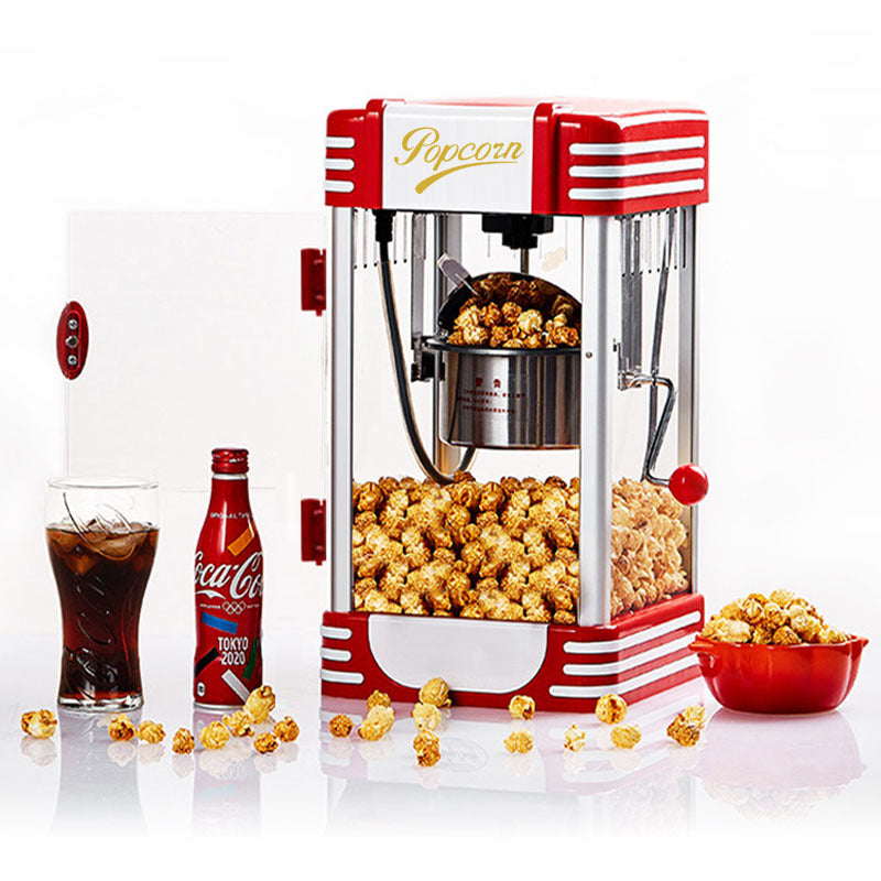 110v popcorn machine - fully automatic electric popcorn maker for home use, small-scale street vendors, and pop-up shops