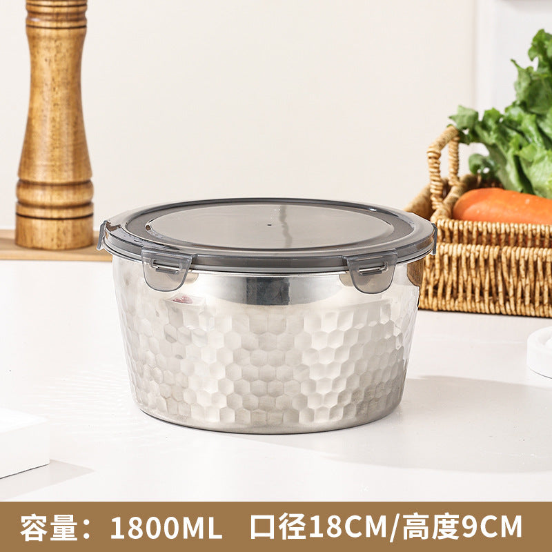 304 stainless steel crisper lunch box sealed refrigerator refrigerated storage box camping style sealed lunch box