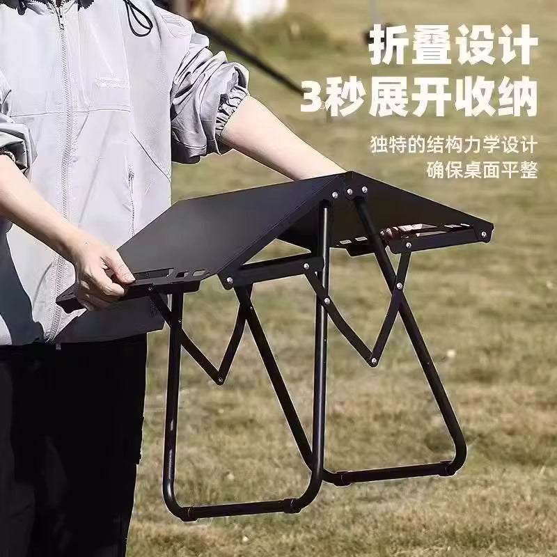 Outdoor folding table multifunctional igt tactical table portable picnic camping table and chair equipment set