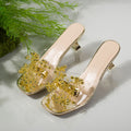 2026 summer new arrivals: european and american style one-strap pearl women's plus size high heel square toe sandals