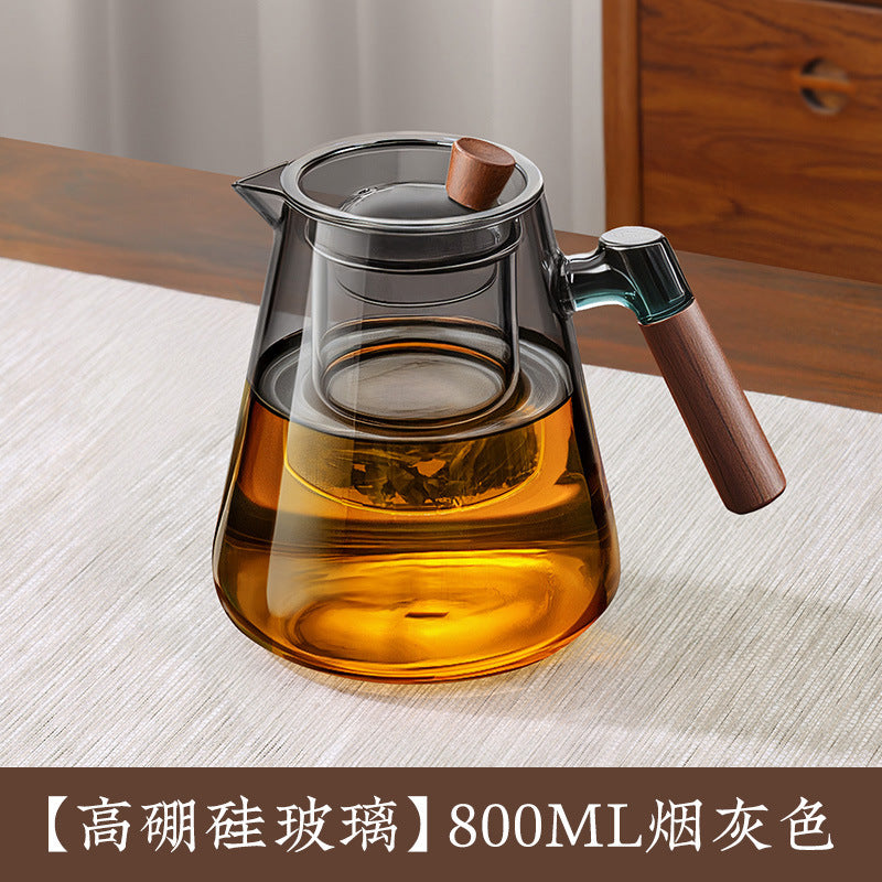 Glass teapot with filter tea water separation teacup kettle elegant cup large capacity flower teapot kung fu tea set