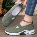 Exportplus sizespringnew arrival flying mesh shoes women's slip-on thick sole breathable casual shoes soft bottom cushion shoes women