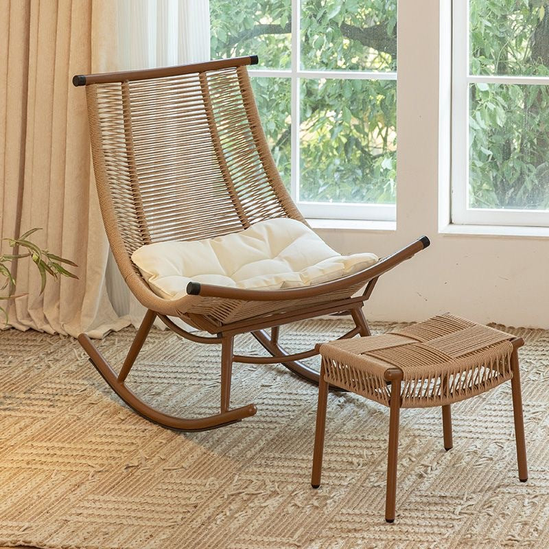 Rocking chair recliner adult can sleep rattan chair balcony lazy chair living room for home leisure casual chair