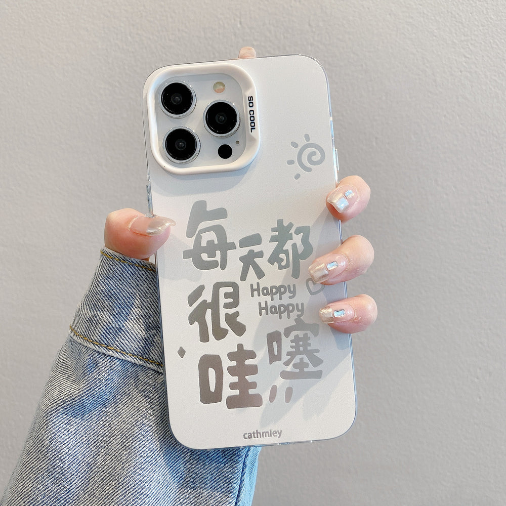 Imd color silver case for apple 15 pro - "little rich woman" text phone case - iphone xr/13 imd double-layer craft