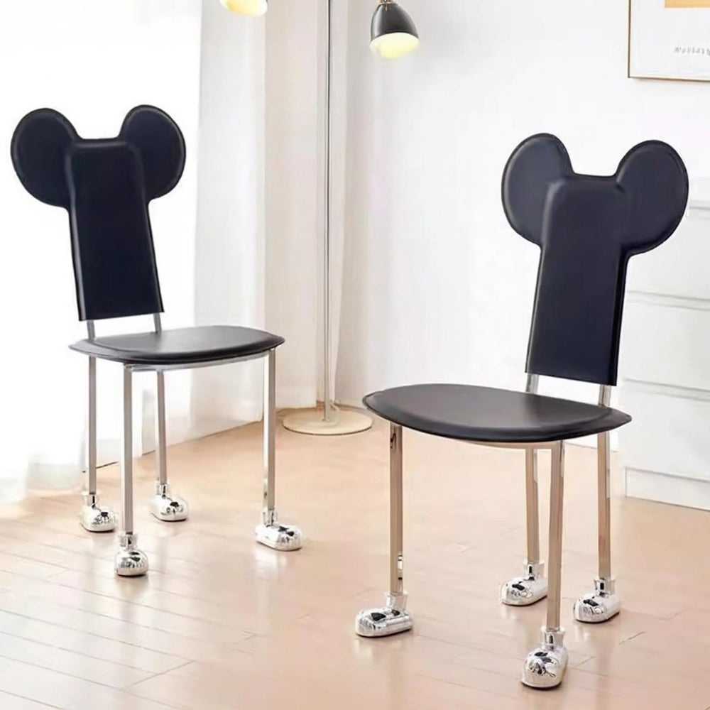 Mickey mouse cartoon chair makeup stool - home backrest vanity chair for girls' bedroom dressing table - mid-century designer style