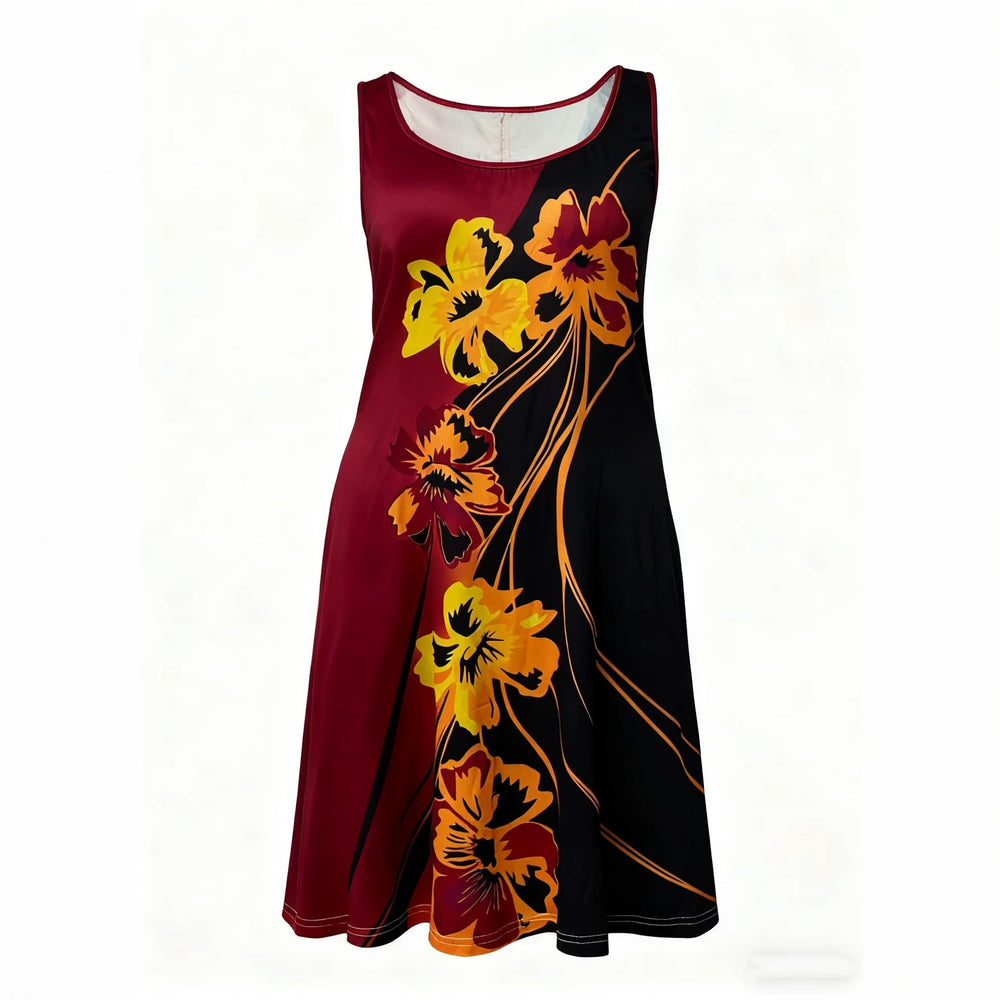 wholesale women's short-sleeved dresses, fashionable women's dresses for spring, summer, and autumn, new cross-border printed designs