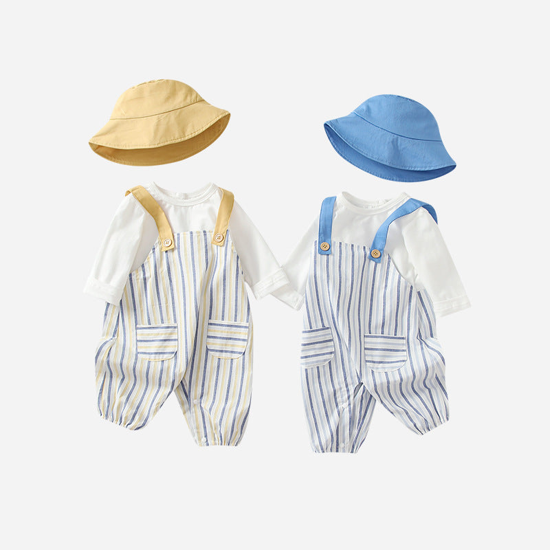 Baby autumn clothes  new style first birthday infant outfit casual gentleman romper baby boy clothing
