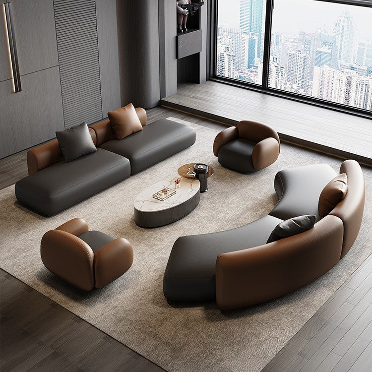 Office hotel lobby reception office special-shaped sofa coffee table combination rest reception room beauty salon curved sofa