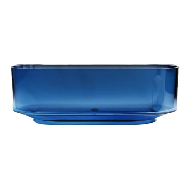 Travel Color Transparent Bathtub Resin Freestanding Bathtub Factory Outlet Hotel Engineering Bathtub