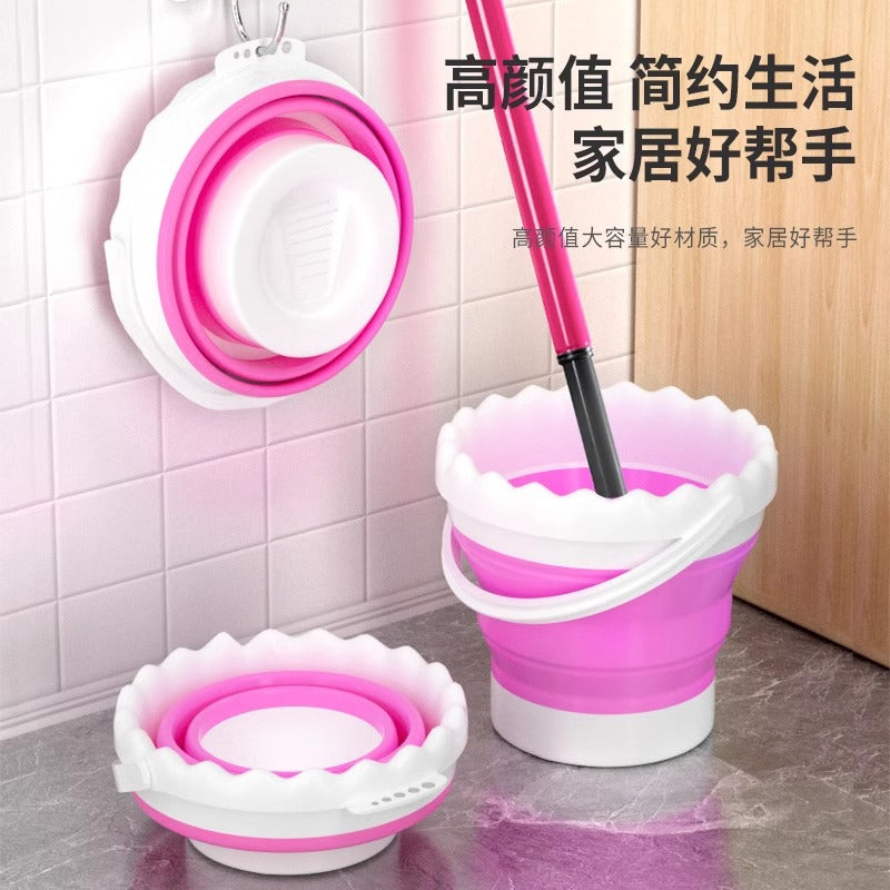 Baolian Folding Bucket Silicone Outdoor Travel Portable Home Fishing Bucket Children's Student Dormitory Laundry Car