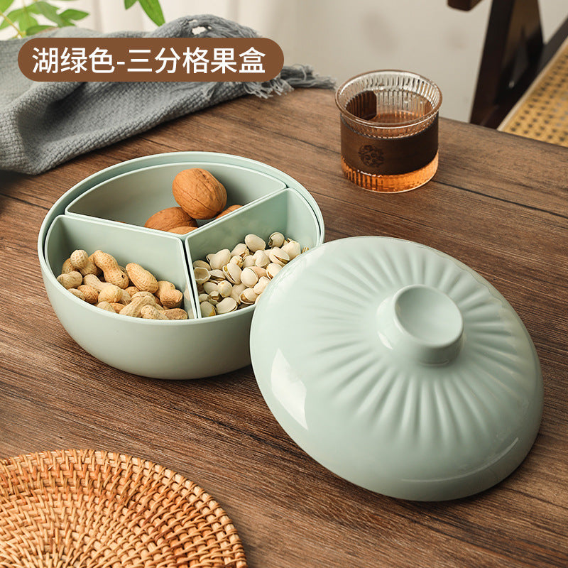 Creative and simple dried fruit box Internet celebrity household grid candy box fruit plate Chinese New Year fruit box living room snack storage box