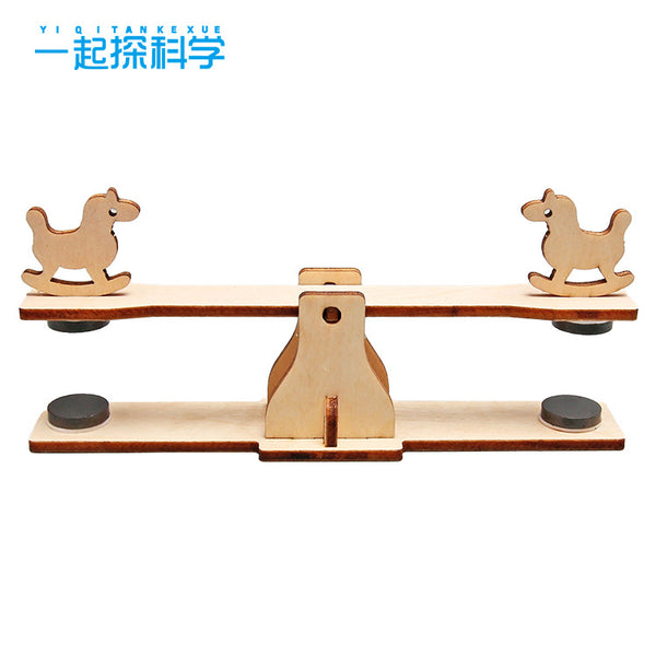 DIY Technology Small Production Children's Toys Magnetic Seesaw Pupil Science Experiment Popular Science Material Package