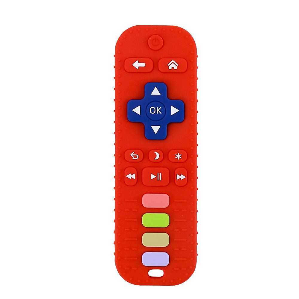 explosive product simulation button remote control baby toothpaste baby anti-eating hand grinding teeth food grade silicone toothpaste