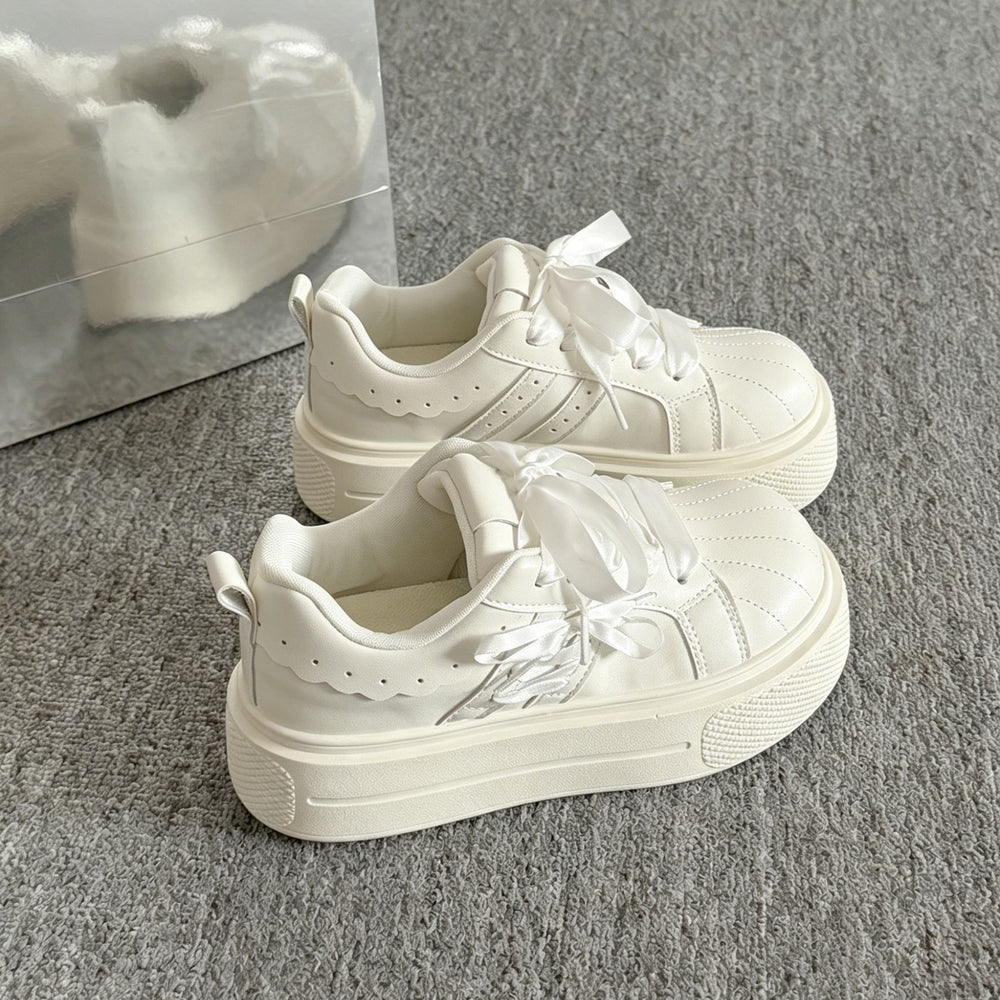 Women's white sneakers: 2026 spring new arrival, trendy & unique, shell toe design, versatile casual sneakers for students