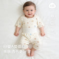 Baby pajamas mocotton thin style kids' loungewear summer boys' and girls' three-quarter sleeve air conditioning suit high-waisted set