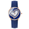 Elegant heart-shaped rhinestone classic fashion women's watch - summer niche small quartz wristwatch for women