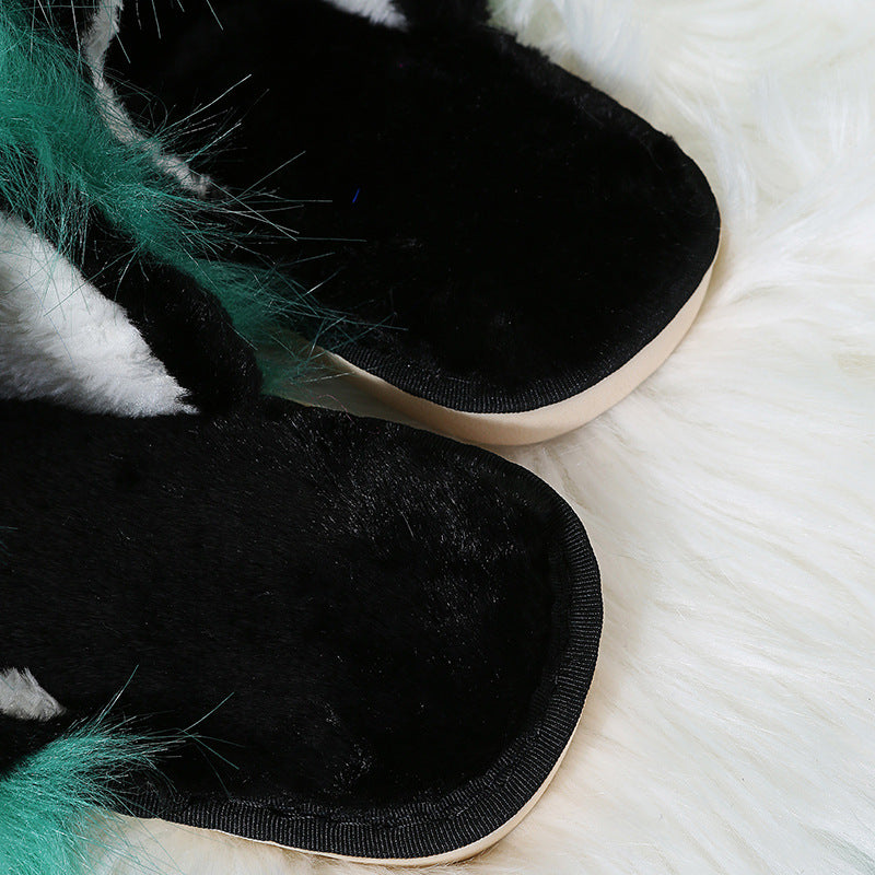 amazon baotou furry slippers for women fall and winterflats indoor and outdoor heattech slippers long wool cotton slippers for women