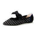 new spring/autumn pointed-toe bow casual flats - women's plus size flyknit moccasin loafers