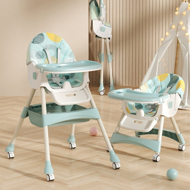 Baby high chair - foldable feeding chair for infants and toddlers - multifunctional dining chair and seat for home use