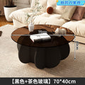 Glass coffee table accessible luxury modern living room for home small apartment casual round popular table normcore pumpkin coffee table