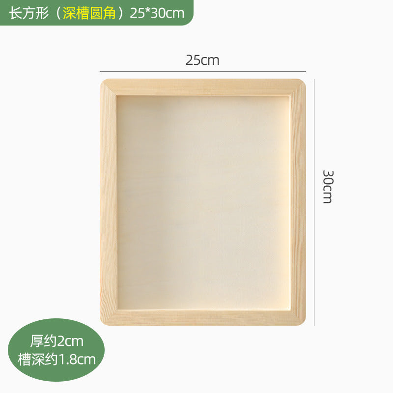 Solid wood clay picture frame mounted wood clay photo frame handmade DIY material wood frame colored clay works display empty frame