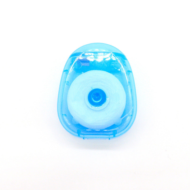 Mint Dental Floss Rolling Round Line Orthodontic Care Micro Wax Adult Dental Floss Stick Cleaning Floss 50 Meters Portable Box