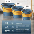 Collapsible water bucket - outdoor fishing bucket, available in small and large sizes, car travel, car wash bucket, portable thickened handheld plastic bucket for home use
