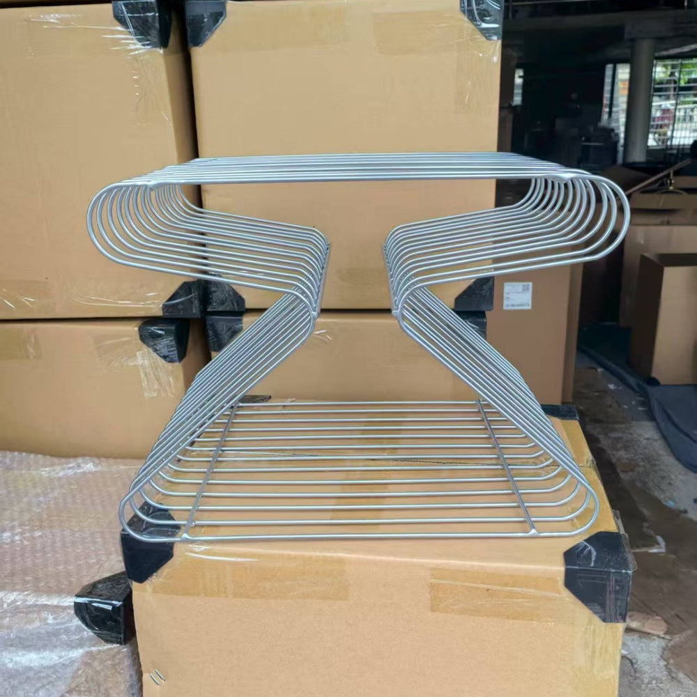 Metal line table newspaper magazine rack accessible luxuryclassy book rack soft sofa table geometric floor stand tea table