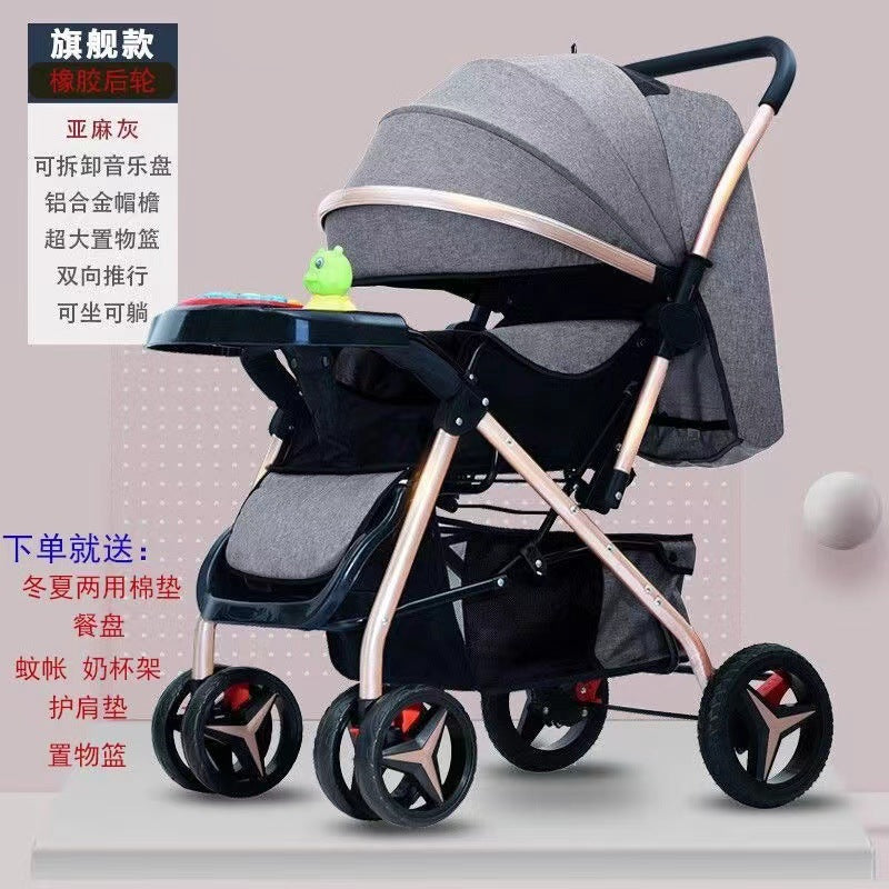 Baby stroller - reclining, lightweight, foldable, 2-way pushchair for infants and toddlers (0-3 years)