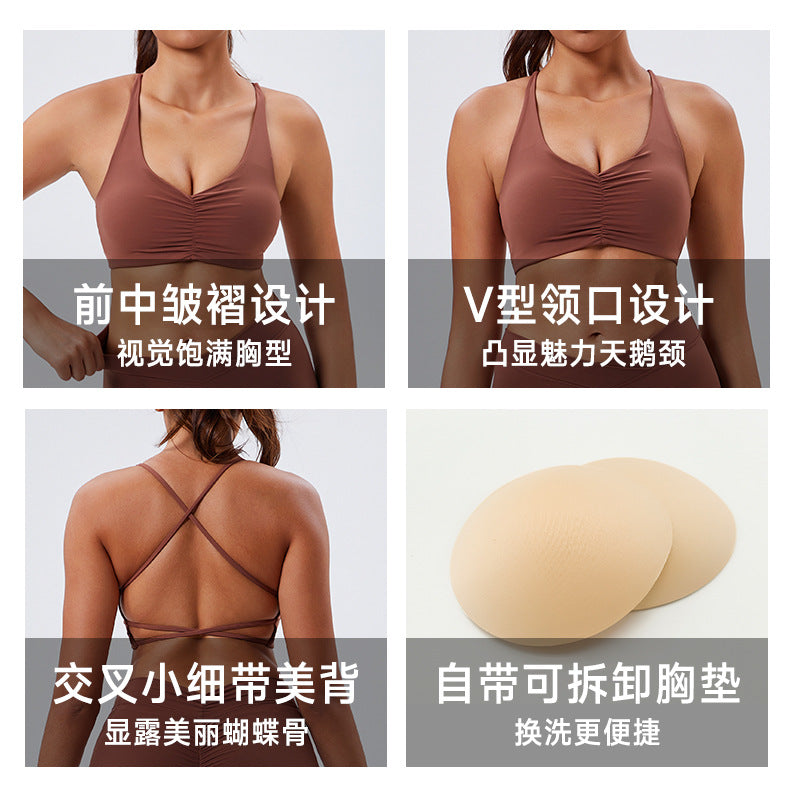 New arrival cross-border environmental-friendly recycled fabric professional fitness wear tops outdoor sports intimates tight yoga wear vest