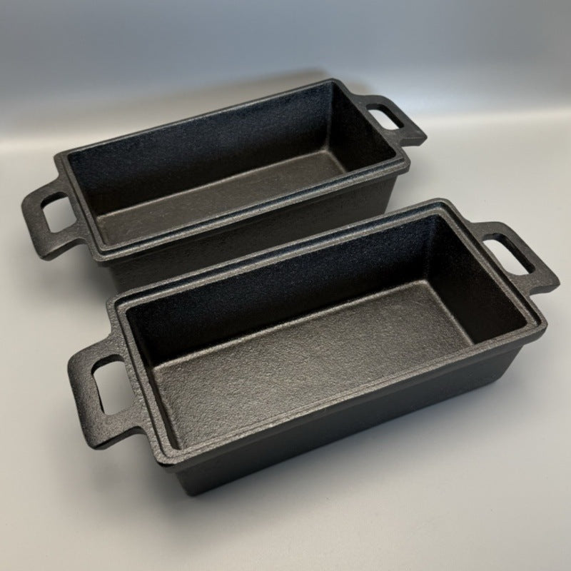 Cast Iron Bread Box Rectangle Bread Pot Binaural European Bread Mould Baking Tools Wholesale Baking Pan