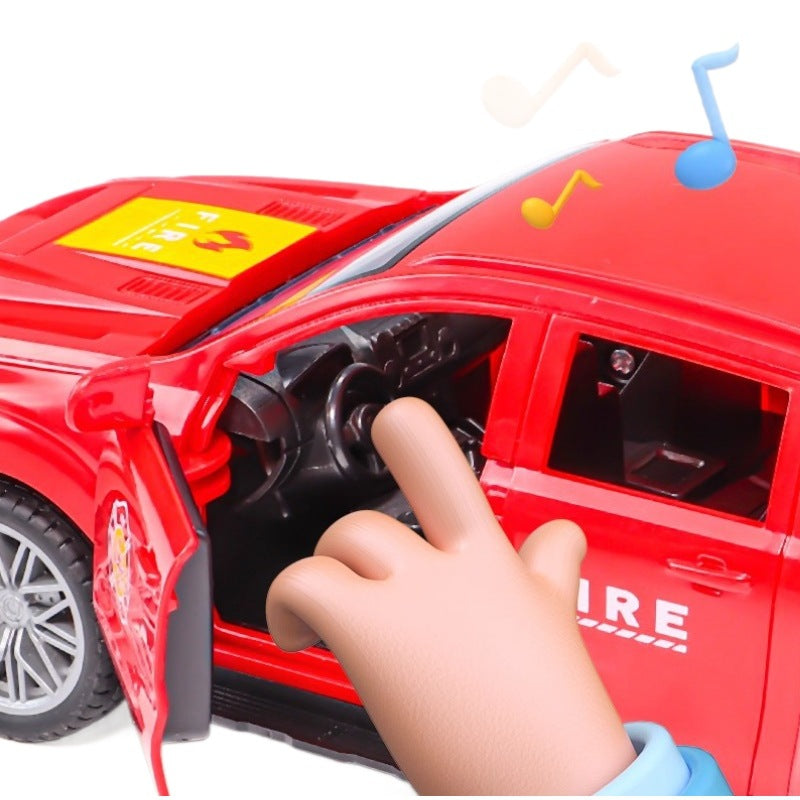 Kids' large police car, security pickup truck, swat rescue vehicle - sound & light musical toy car, realistic model