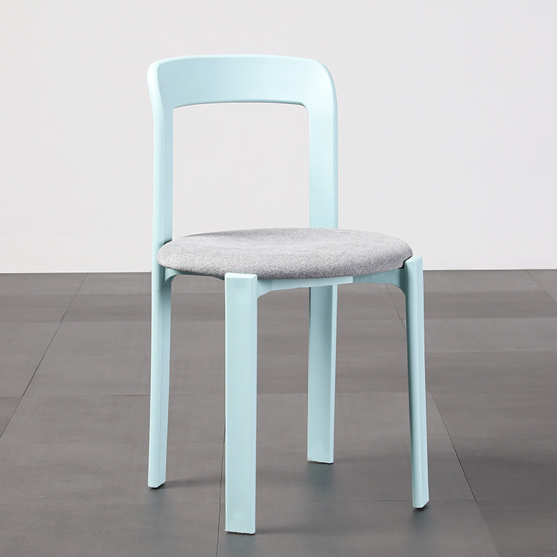 Nordic plastic chair - thickened, stackable dining chair for restaurants, cafes, indoor/outdoor use - dopamine backrest dining chair