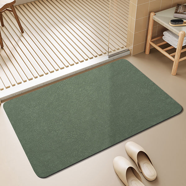 Bathroom Solid Color Floor Mat Diatom Mud Toilet Absorbent Foot Mat Toilet Soft Mat Non-slip Door Simple Toilet