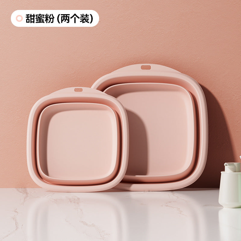 For homefoldable washbasin portable bathroom dormitory washing clothes washbasin multifunctional easy storage plastic basin