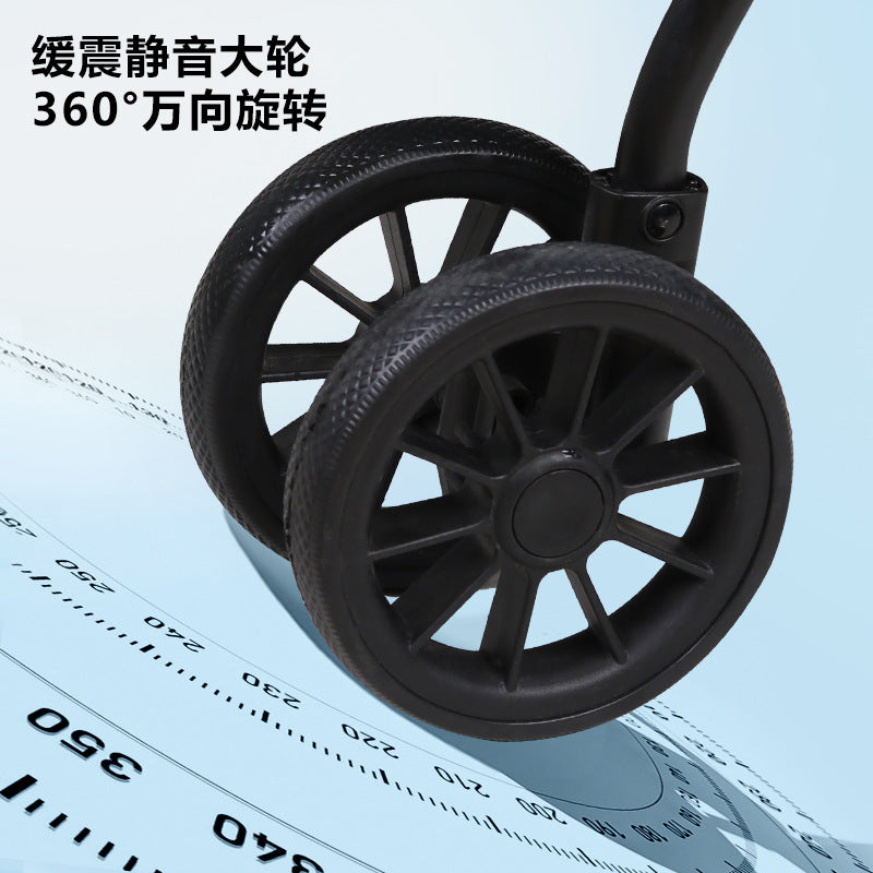 Outdoor medium and large dog pet stroller, foldable cat stroller, dog stroller, double pet wholesale, breathable and customizable