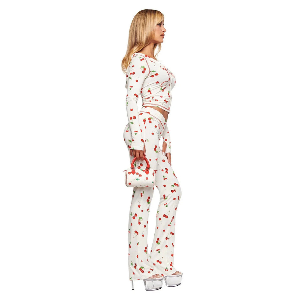 european and american style women's long-sleeved top and shorts set, featuring trendy digital prints, blair-style cuffed joggers, and a two-piece design