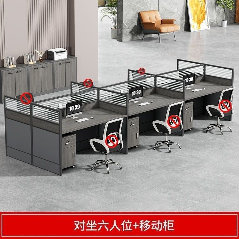 Computer desk staff slot office modern casual four, six, eighty-person slot combination screen booth desk slot